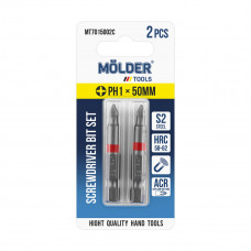 Набір біт Molder PH1x50мм 2шт (кольорове маркування)