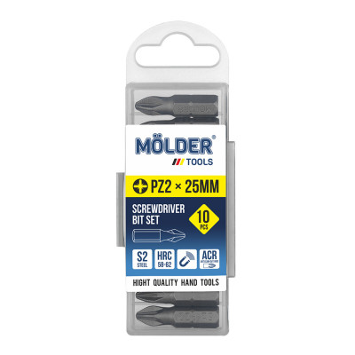 Набір біт Molder PZ2x25мм 10шт Набір біт Molder PZ2x25мм 10шт
