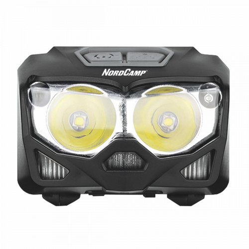 Ліхтар налобний Nord Camp 500Lm, 2x5W CREE XTG, 1200mAh/3xAAA, з сенсором білий/червоний Ліхтар налобний Nord Camp 500Lm, 2x5W CREE XTG, 1200mAh/3xAAA, з сенсором білий/червоний