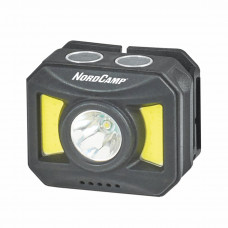 Ліхтар налобний Nord Camp 150+140Lm, 3W+COB, 850mAh, білий/червоний