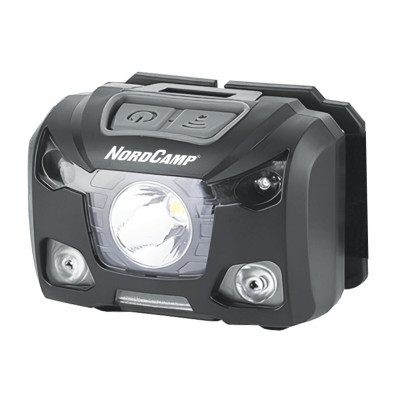 Ліхтар налобний Nord Camp 250Lm, 5W XPG, 1200mAh/3xAAA, з сенсором білий/червоний