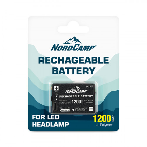 Аккумулятор Nord Camp Li-ion 1200mAh Type C для налобних ліхтарів