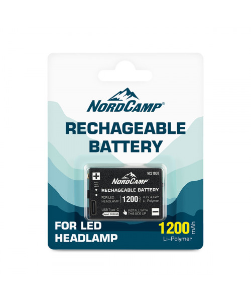 Аккумулятор Nord Camp Li-ion 1200mAh Type C для налобних ліхтарів