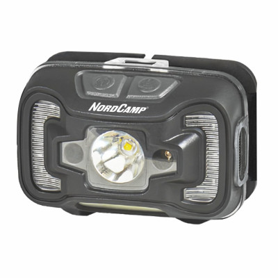 Ліхтар налобний Nord Camp 260Lm, 5W CREE XTE+COB, 3xAAA, з сенсором білий/червоний