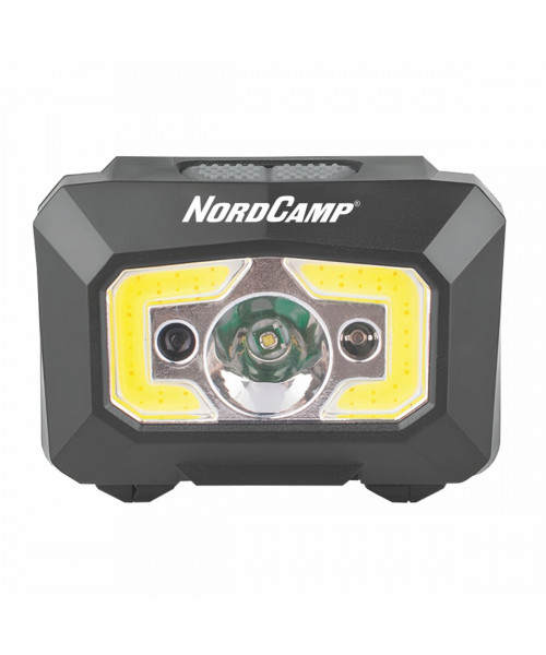 Ліхтар налобний Nord Camp 280Lm, 3W XPE+ COB, 1200mAh, з сенсором білий/червоний Ліхтар налобний Nord Camp 280Lm, 3W XPE+ COB, 1200mAh, з сенсором білий/червоний
