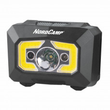 Ліхтар налобний Nord Camp 280Lm, 3W XPE+ COB, 1200mAh, з сенсором білий/червоний