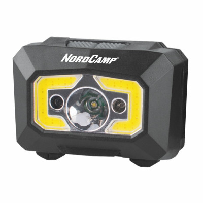 Ліхтар налобний Nord Camp 280Lm, 3W XPE+ COB, 1200mAh, з сенсором білий/червоний