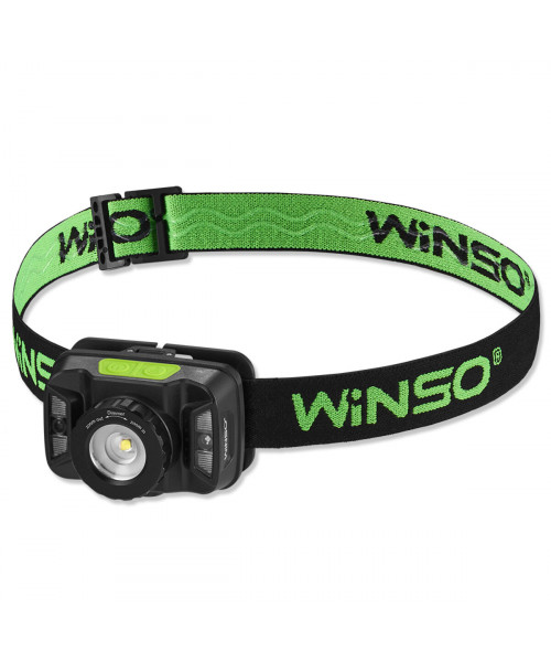 Ліхтар налобний Winso 260Lm, 5W CREE XTE, 1800mAh, Zoom, з сенсором білий/червоний
