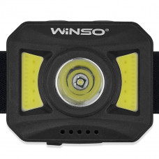 Ліхтар налобний Winso 150+140Lm, 3W+COB, 850mAh, білий/червоний
