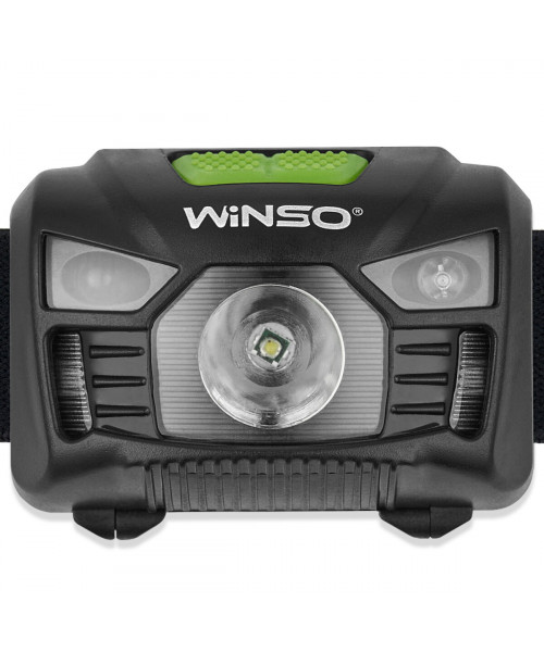 Ліхтар налобний Winso 100Lm, 3W LED, 3xAAA, з сенсором білий/червоний