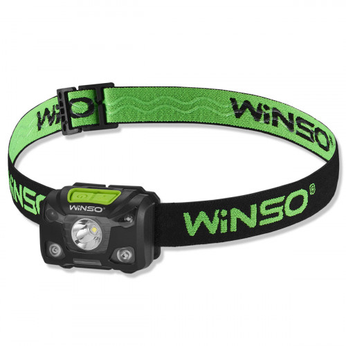 Ліхтар налобний Winso Pro 250Lm, 5W XPG, 1200mAh/3xAAA (в комплекті), з сенсором білий/червоний