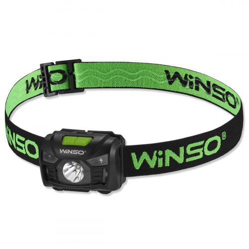 Ліхтар налобний Winso 150Lm, 3W LED, 1200mAh з сенсором білий/червоний Ліхтар налобний Winso 150Lm, 3W LED, 1200mAh з сенсором білий/червоний