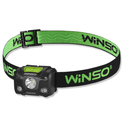 Ліхтар налобний Winso 250Lm, 5W XPG, 1200mAh/3xAAA, з сенсором білий/червоний