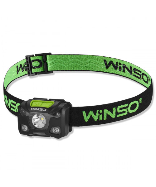 Ліхтар налобний Winso 250Lm, 5W XPG, 1200mAh/3xAAA, з сенсором білий/червоний