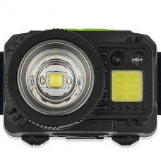 Ліхтар налобний Winso Pro 500Lm, 3W CREE XPG+COB, 1200mAh/3xAAA, Zoom, з сенсором білий/червоний