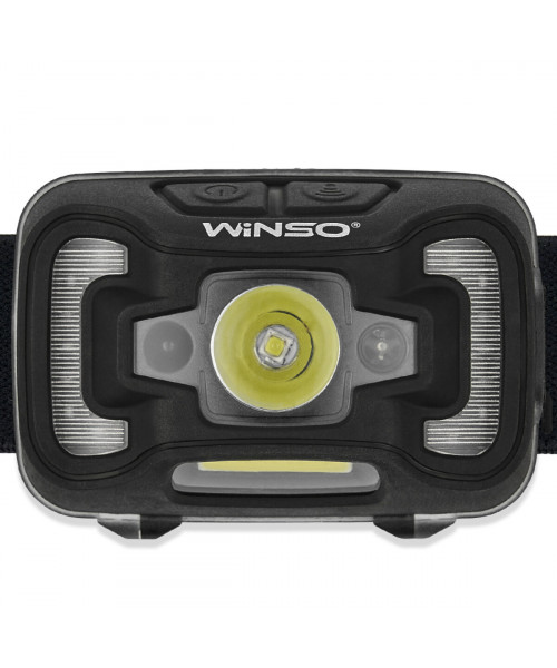 Ліхтар налобний Winso 260Lm, 5W CREE XTE+COB, 3xAAA, з сенсором білий/червоний
