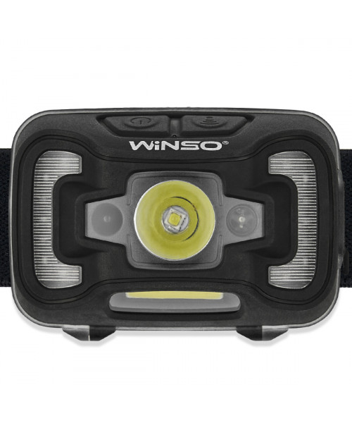 Ліхтар налобний Winso 330Lm, 5W CREE XTE+COB, 1800mAh, з сенсором білий/червоний