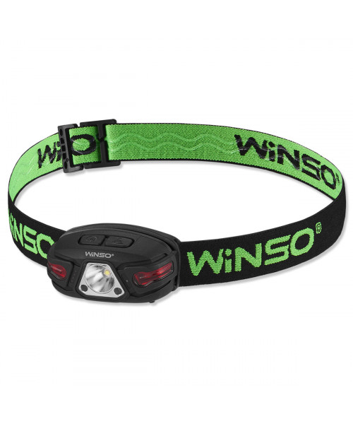 Ліхтар налобний Winso 250Lm, 5W LED, 850mAh, з сенсором білий/червоний