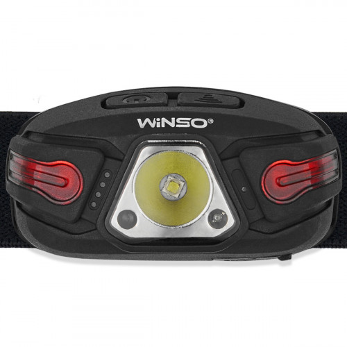 Ліхтар налобний Winso 250Lm, 5W LED, 850mAh, з сенсором білий/червоний