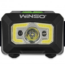 Ліхтар налобний Winso 200Lm, 3W XPE+ COB, 1200mAh з сенсором білий/червоний
