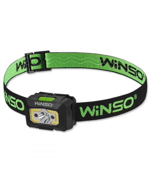 Ліхтар налобний Winso 200Lm, 3W XPE+ COB, 1200mAh з сенсором білий/червоний