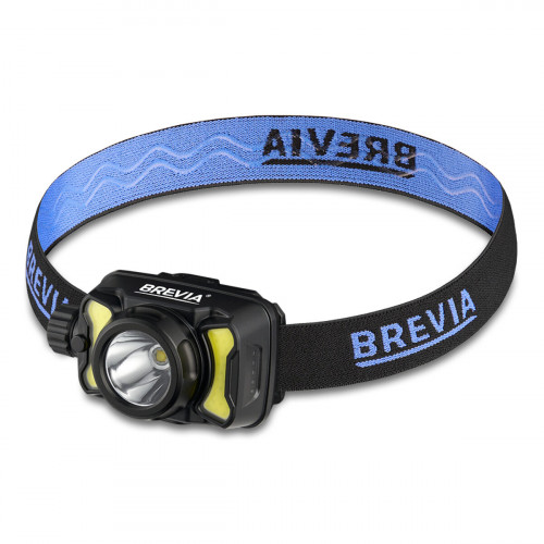 Ліхтар налобний Brevia 550Lm, 3W CREE XPG+COB, 1200mAh/3xAAA, білий/червоний Ліхтар налобний Brevia 550Lm, 3W CREE XPG+COB, 1200mAh/3xAAA, білий/червоний