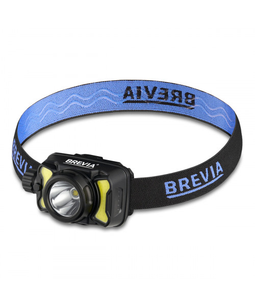 Ліхтар налобний Brevia 550Lm, 3W CREE XPG+COB, 1200mAh/3xAAA, білий/червоний Ліхтар налобний Brevia 550Lm, 3W CREE XPG+COB, 1200mAh/3xAAA, білий/червоний