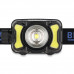 Ліхтар налобний Brevia 550Lm, 3W CREE XPG+COB, 1200mAh/3xAAA, Zoom, з сенсором білий/червоний