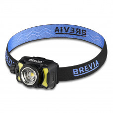 Ліхтар налобний Brevia 550Lm, 3W CREE XPG+COB, 1200mAh/3xAAA, Zoom, з сенсором білий/червоний