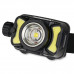Ліхтар налобний Brevia 550Lm, 3W CREE XPG+COB, 1200mAh/3xAAA, Zoom, з сенсором білий/червоний