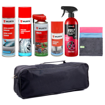 Універсальний набір по догляду за авто Wurth з органайзером (7 од.)