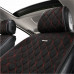 Преміум накидки для передніх сидінь CarLife Nitro, black-red 2шт