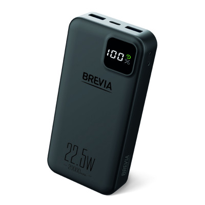 Повербанк (Power Bank) Brevia 20000mAh 22,5W, Li-Pol, LCD чорний