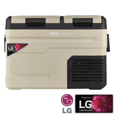 Холодильник автомобільний Brevia 38л (компресор LG) двокамерний 23425