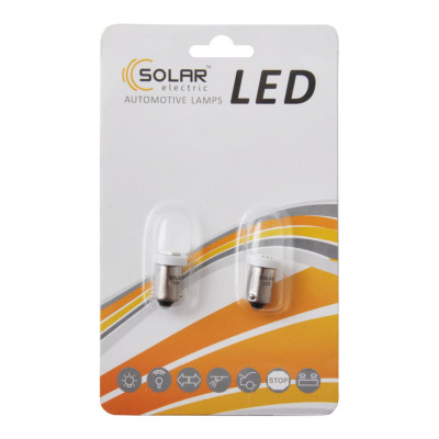 Автолампа Solar LED 12V T8.5 BA9s 1smd 5050 white, 2шт