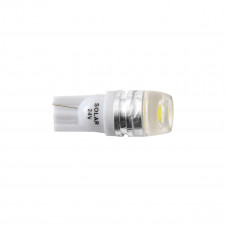 LED автолампа Solar 12V T10 W2.1x9.5d SMD 1W+Lens white, 2шт