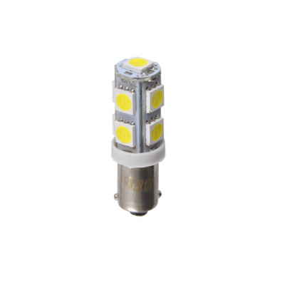 LED автолампа Solar 12V T8.5 BA9S 9SMD 5050, white 2шт