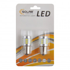 Автолампа Solar LED 12/24V S25 BA15s 18SMD 120lm white, 2шт Автолампа Solar LED 12/24V S25 BA15s 18SMD 120lm white, 2шт