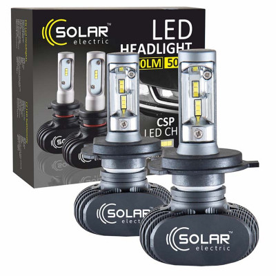 Автолампа Solar LED H4 12/24V 6000K 4000Lm 50W Seoul CSP 19x19