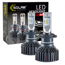 LED автолампа Solar H7 12/24V 6500K 8000Lm 60W ZES Chip