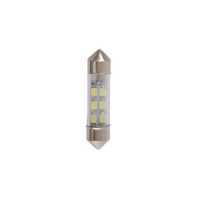 LED автолампа Solar 24V SV8.5 T11x36mm 6smd 3528 white 10шт
