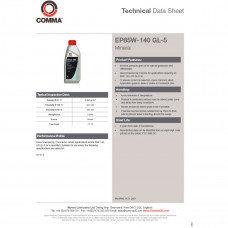 Трансмісійне масло Comma EP85W-140 GEAR OIL 1л