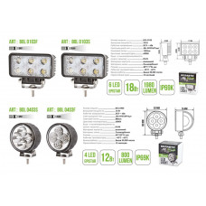 Автолампа світлодіодна Belauto Epistar Spot LED (6*3w)
