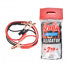 Провода-прикурювачі Alligator 200А, 2м, (поліет. пакет) BC621