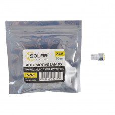 Автолампа Solar LED 24V T10 W2.1x9.5d SMD 1W, white 10шт Автолампа Solar LED 24V T10 W2.1x9.5d SMD 1W, white 10шт