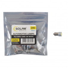 Автолампа Solar LED 24V T8.5 BA9S SMD 1W, white 10шт Автолампа Solar LED 24V T8.5 BA9S SMD 1W, white 10шт