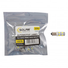 Автолампа Solar LED 12V T8.5 BA9s 9SMD 5050, white 10шт
