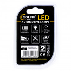 LED автолампа Solar 12V T10 W2.1x9.5d 5SMD white, 2шт SL1330