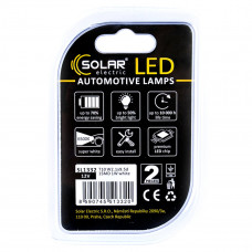 LED автолампа Solar 12V T10 W2.1x9.5d 1SMD white, 2шт SL1332