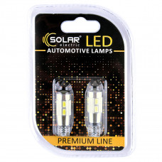 LED автолампа Solar 12V T10 W2.1x9.5d 10SMD white, 2шт SL1348